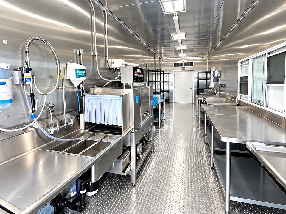 Commercial dishwashing trailer prepared for nationwide deployment