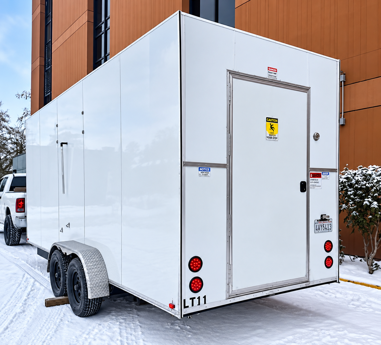 Commercial refrigerated trailer exterior
