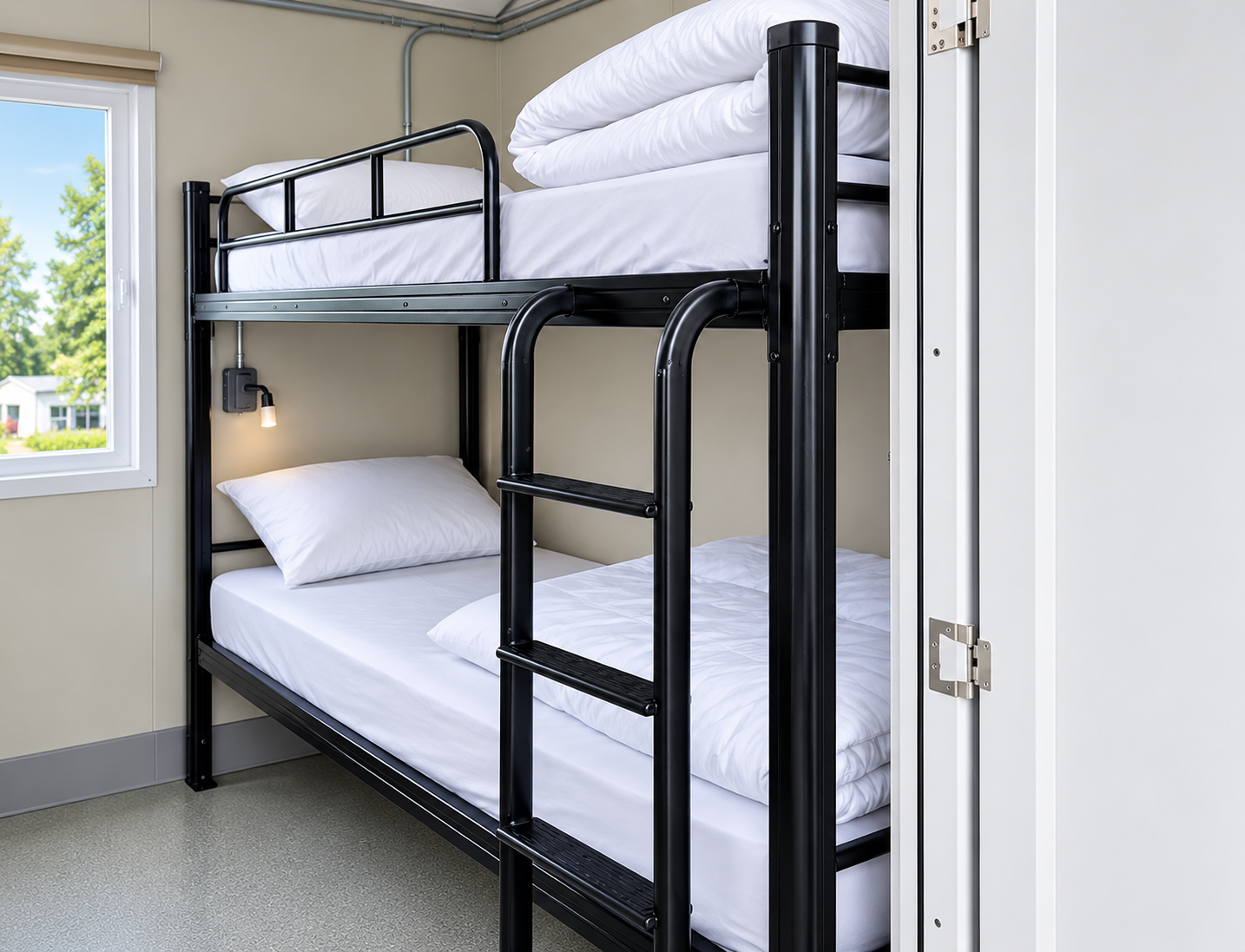 Sleeping room inside a sleeper trailer