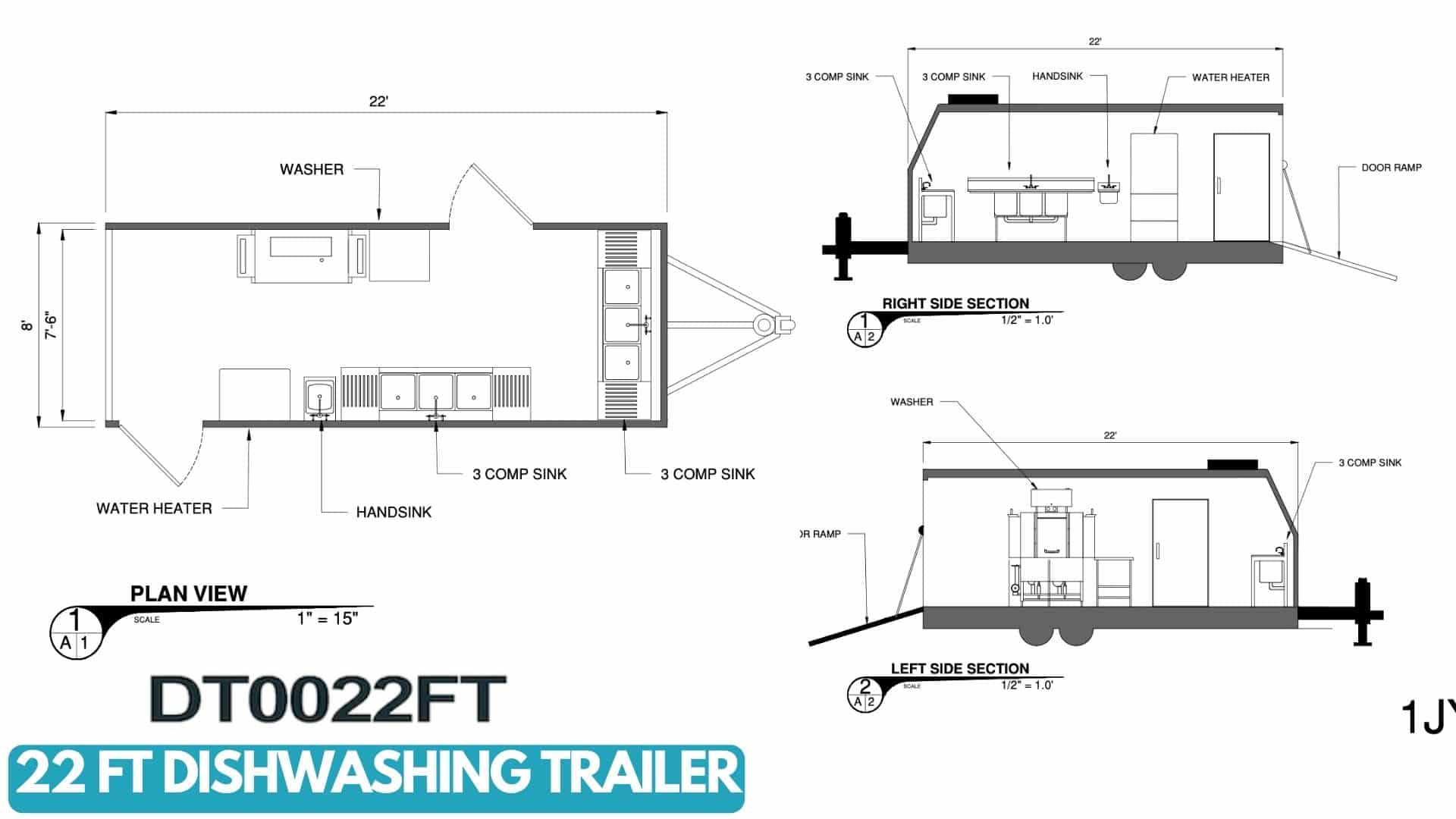 Dishwashing Trailer Rental in Alabama_22FT