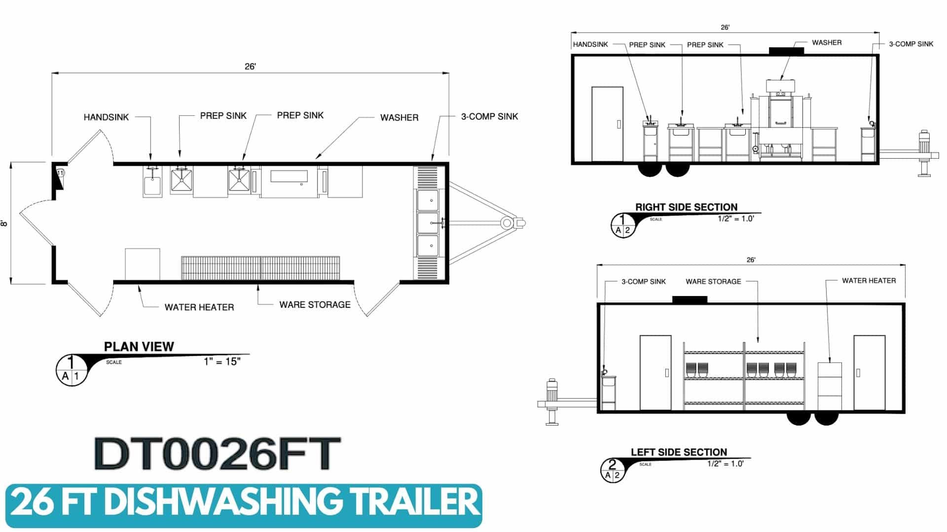 Dishwashing Trailer Rental in Alabama_26FT